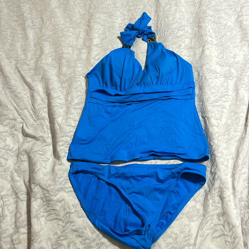 La Blanca tankini set blue size 8